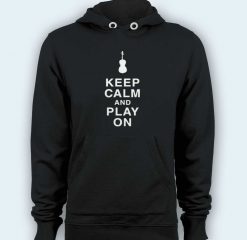 Hoodie pullover black-Keep Calm and Play On