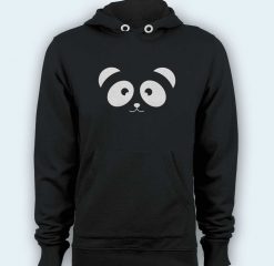 Hoodie pullover black-Panda Face