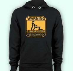 Hoodie pullover black-Warning Choking Hazard