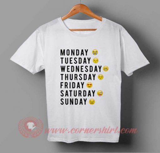 Days of Week Emoji T-shirt