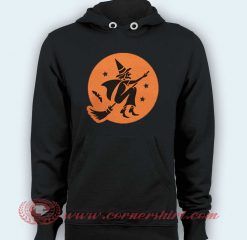 Hoodie pullover black- Witch silhouette