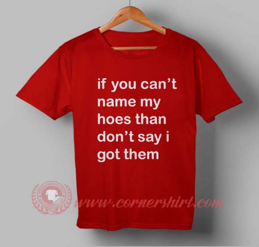 If You Can't Name My Hoes T-shirt
