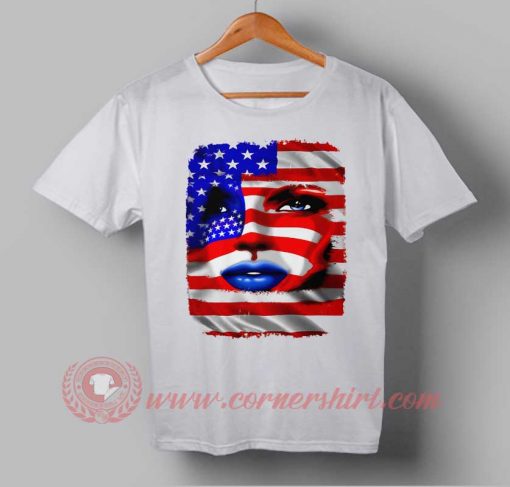USA Face Flag Independence Day T shirt
