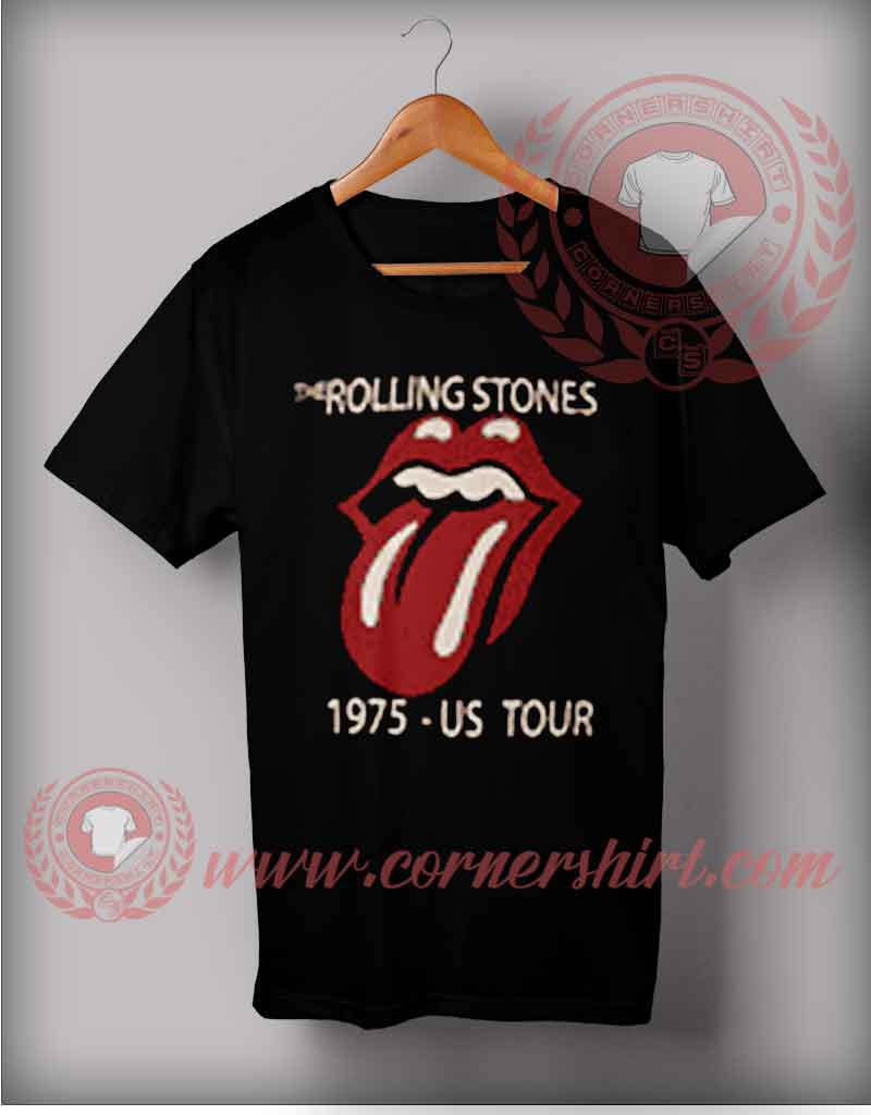 Gulerod voldgrav aflevere The Rolling Stones 1975 US Tour T shirts - Cheap Custom Made T Shirts