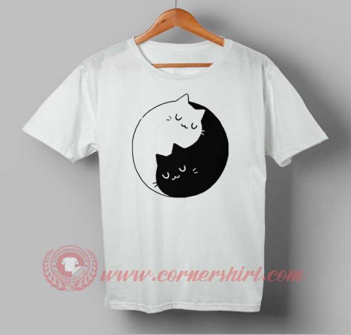 Ying Yang Cat Kittens Custom Design T shirts
