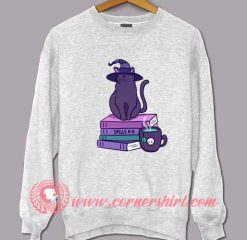 Cat Witch Halloween Sweatshirt