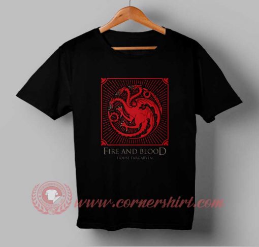 Fire And Blood Custom Design T shirts