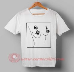 Nipple Flowers Boobs Custom Design T shirts