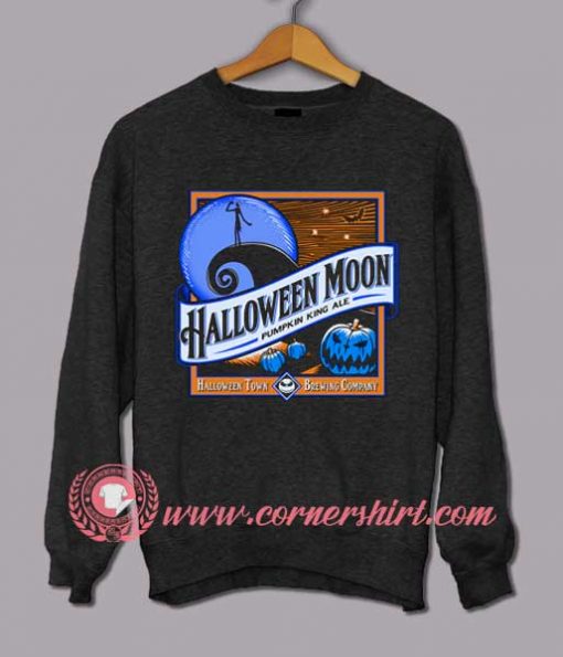 Moon Blue Pumpkin Halloween Sweatshirt