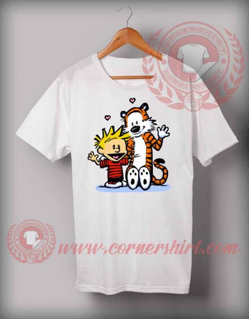 Cheap Custom Made T shirts Calvin And Hoobs