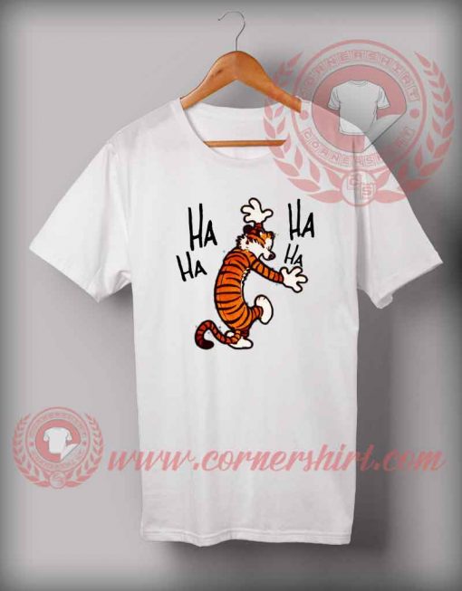 Cheap Custom Made Hobbes laughing T shirts