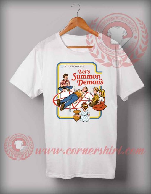 Cheap Custom Let's Summon Demons Halloween Shirts For Adults
