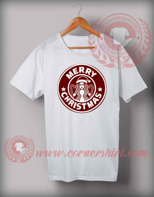 Star Bucks Marry Christmas T shirt Funny Christmas Gifts For Friends