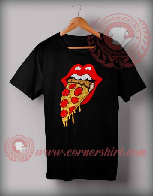 Cheap Custom Made Rolling Stones Pizza T shirts