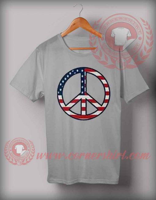 Cheap Custom Made Peace John Mayer American Flag T Shirts