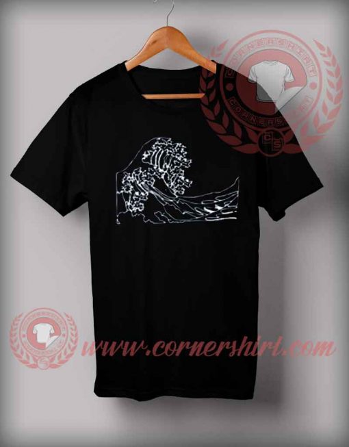 Cheap Custom Made T shirts Tsunami Wave