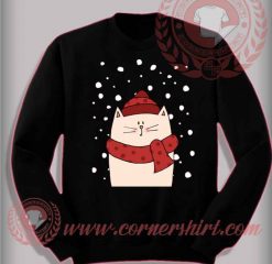Cat With Scraft Sweatshirt Christmas Gifts For Friends