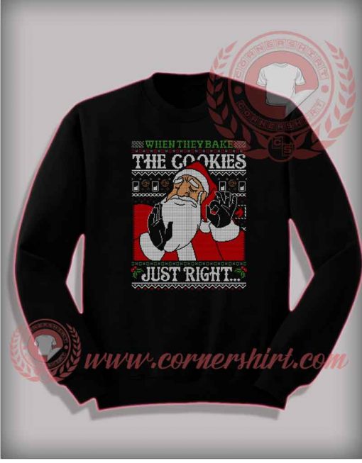 Just Right Santa Sweatshirt Funny Christmas Gifts For Friends