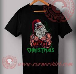 Santa Metal Christmas T shirt