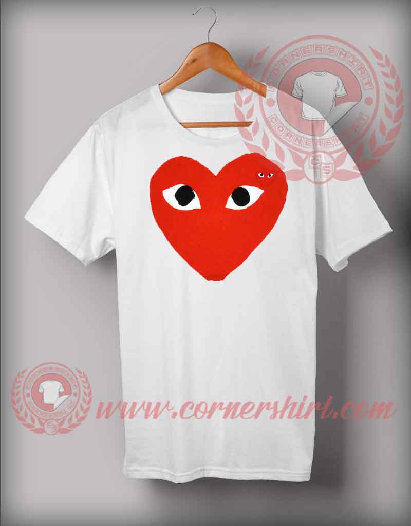 Red Heart Style T shirt Cheap Custom Made T shirts by