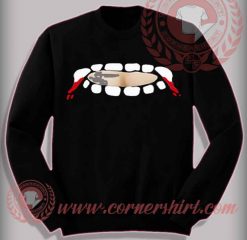 Vampire Fang Teeth Out Sweatshirt