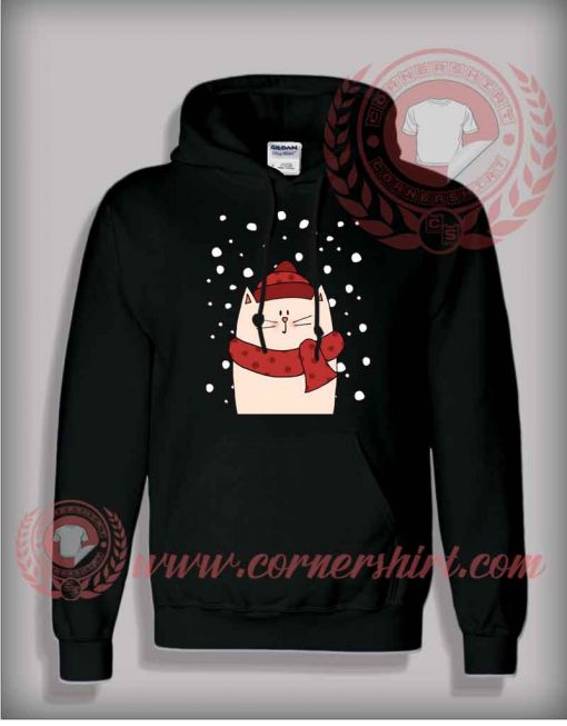 Cat With Scraft Christmas Pullover Hoodie