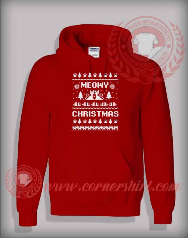 Meowy Christmas Pullover Hoodie On sale By cornershirt.com