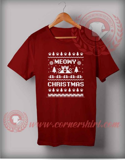 Meowy Christmas Ugly T shirt