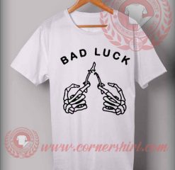 Bad Luck Finger Skull T shirt