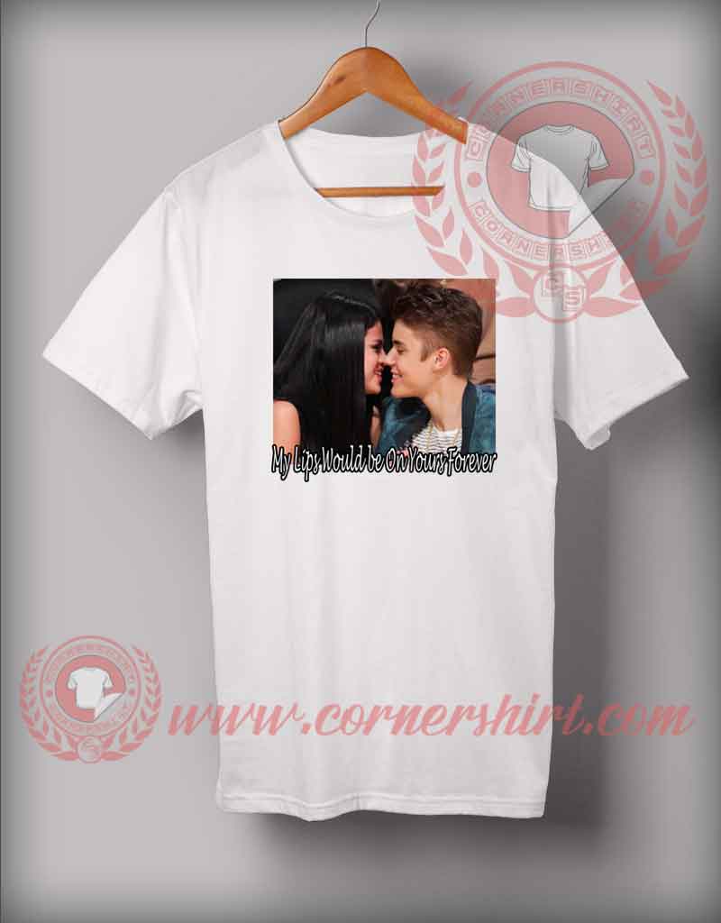 Justin Selena Kissing T shirt