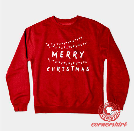 Merry Christmas Light Custom Design Sweatshirt
