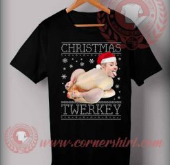 Christmas Twerkey Miley Cyrus Custom T shirt