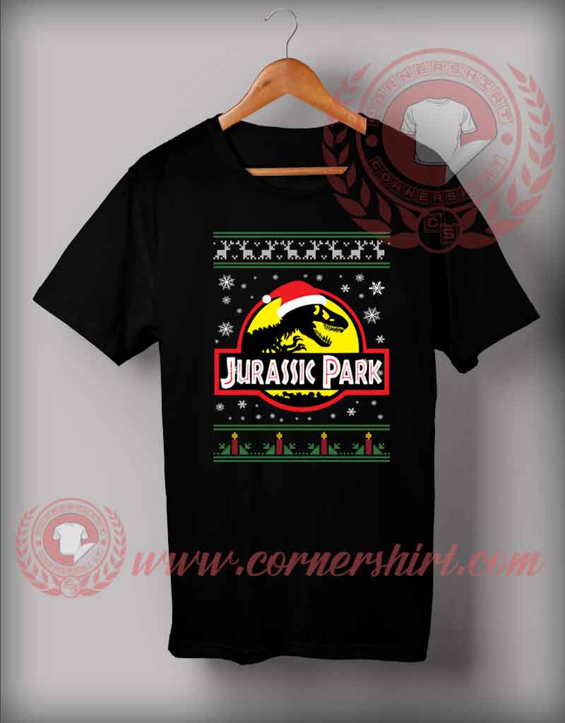 Custom Design T shirts Jurassic Park Christmas