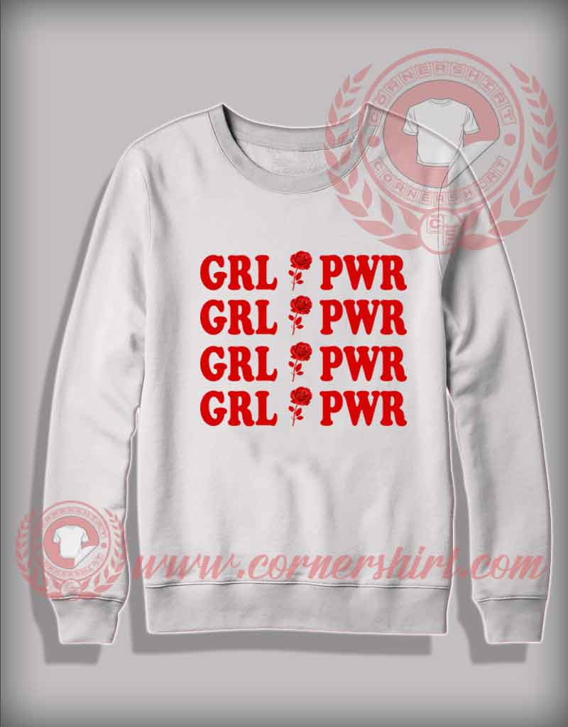 Girl Power Red Rose Custom Design Sweatshirt