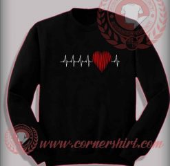 Heart beat Custom Design Sweatshirt