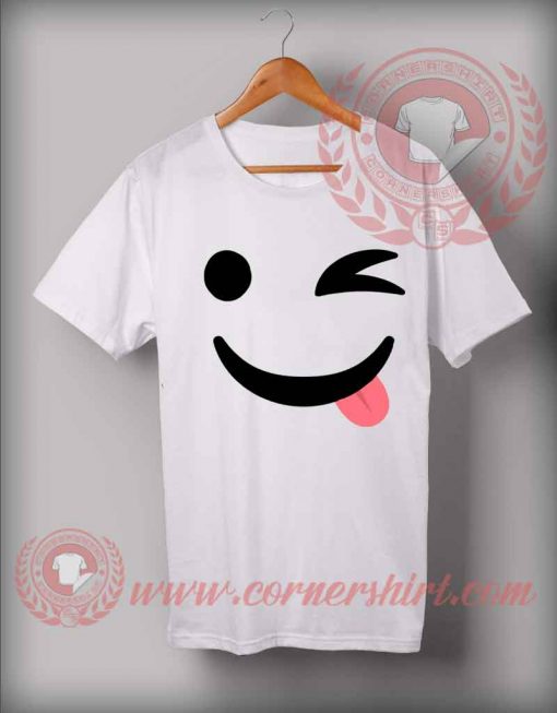 Wink Emoji Custom Design T shirts