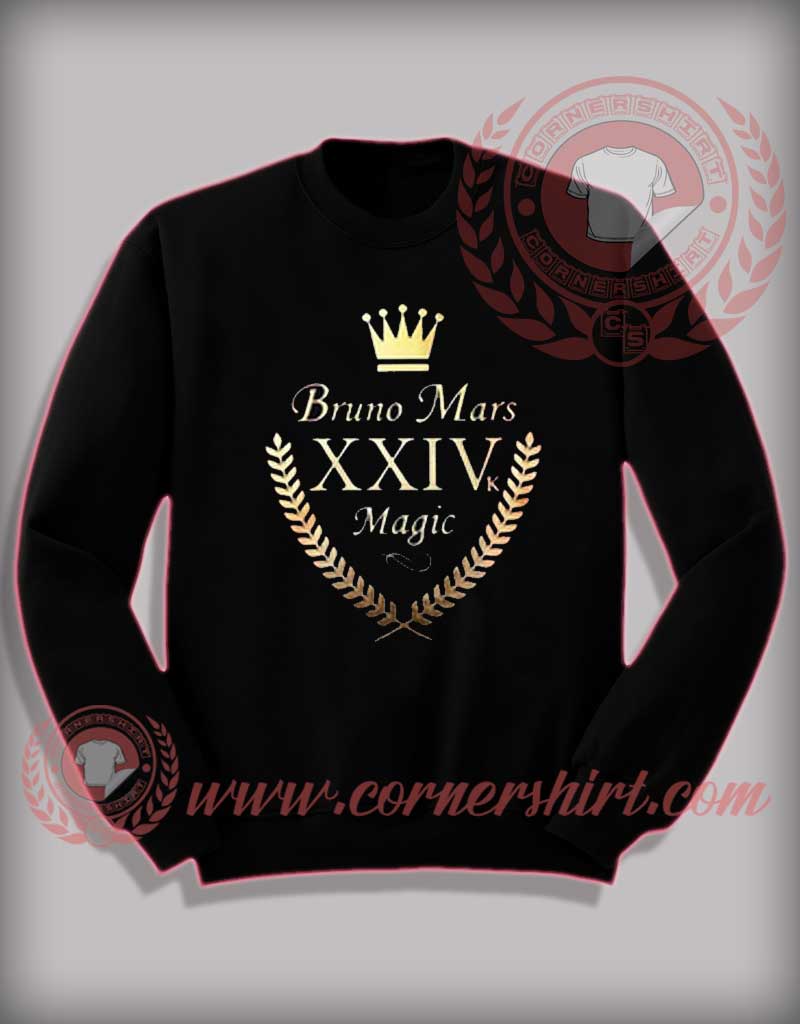 Bruno Mars 24k Magic Sweatshirt - Cheap Custom Made T Shirt ...