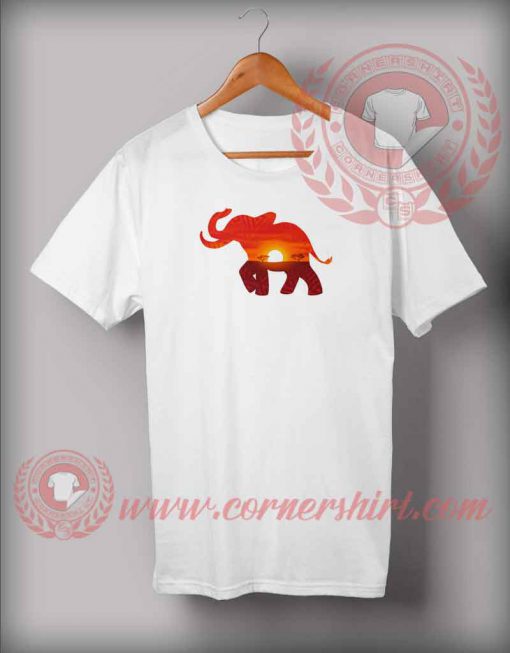 Elephant Sahara Sunset T shirt