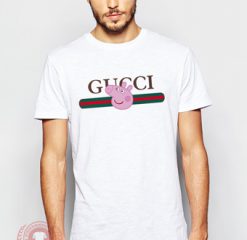 Guci X Peppa Pig Parody Custom T shirt
