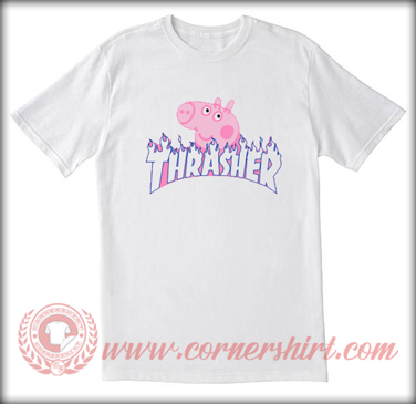 Thrasher Peppa Pig Parody T shirt