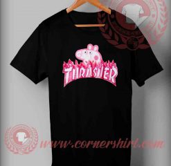 Thrasher Pegga Pig Parody T shirt