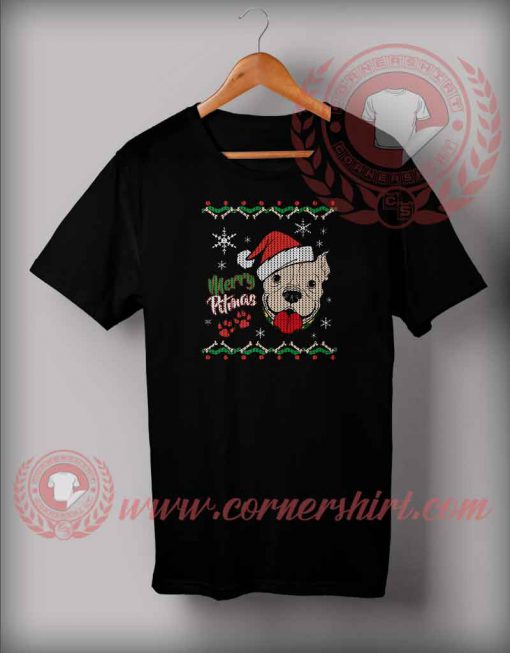 Merry Pitmas Ugly Christmas T shirt
