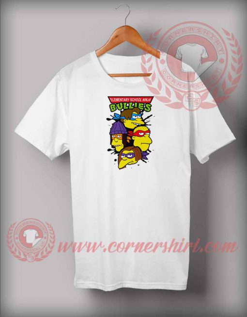 Bart Ninja Bullies Parody T shirt