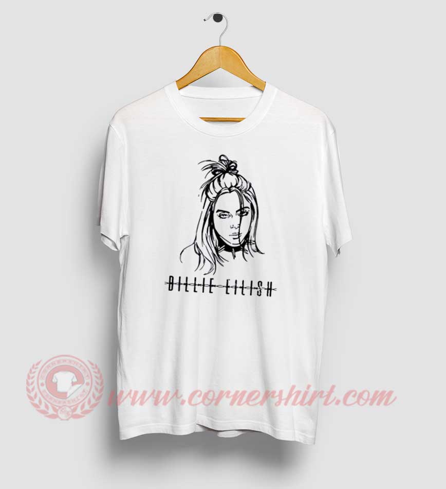 Billie Eilish Face T Shirt | Billie Eilish Shirt | Cornershirt.com