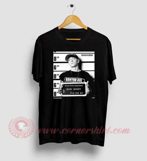 Eminem Mughshot Black T Shirt