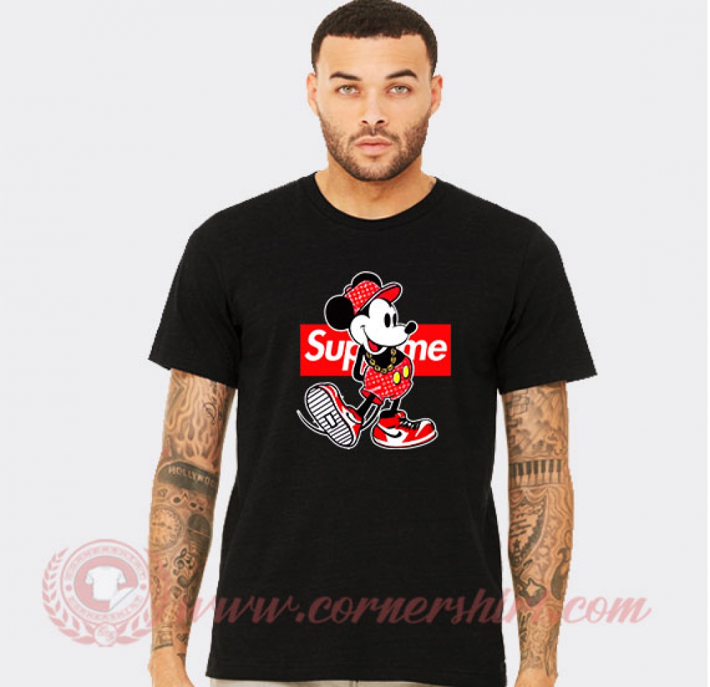 Supreme Minnie Mouse Custom Design T Shirts | Cheap Custom T Shirts