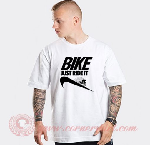 Bike Just Ride It Nike Parody Custom T Shirts