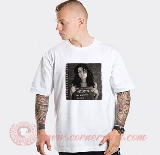 Amy Winehouse Mugshot Custom T Shirts
