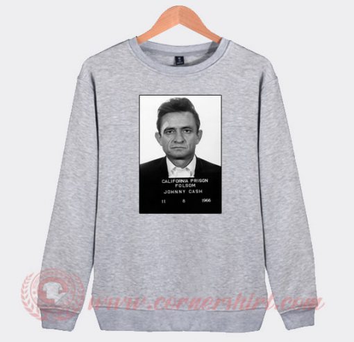 Johnny Cash Mugshot Custom Sweatshirt