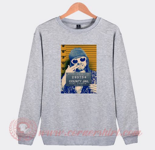 Kurt Cobain Mugshot Custom Sweatshirt